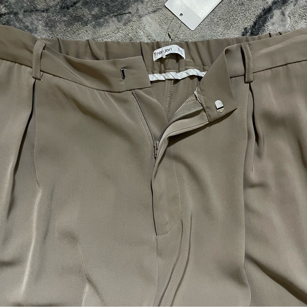 Chic Wide-Leg Women's Pants in Mocha - Picture 7 of 12